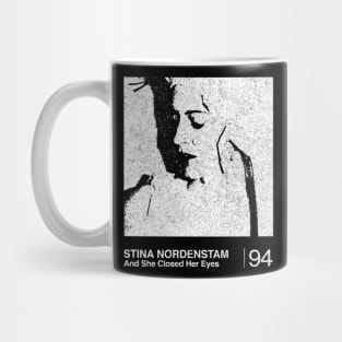 And She Closed Here Eyes / Minimalist Graphic Artwork Fan Design Mug